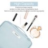Chic Beauty Organizer: Versatile Travel Makeup Bag in Elegant Blue