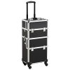 Yaheetech 3 in 1 Cosmetic Rolling Makeup Train Case