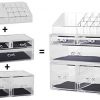 Clear Cosmetic Storage Drawers and Jewelry Display Box(