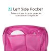 Large Vegan Leather Makeup Bag Zipper