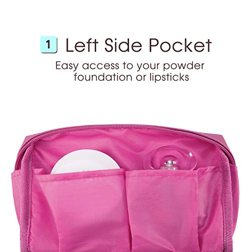 41tJir1GmhL._SL500_ Large Vegan Leather Makeup Bag Zipper