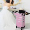 Make-up Prepare Case Rolling Pink 4 in 1 Giant Make-up Beauty Case On Wheels