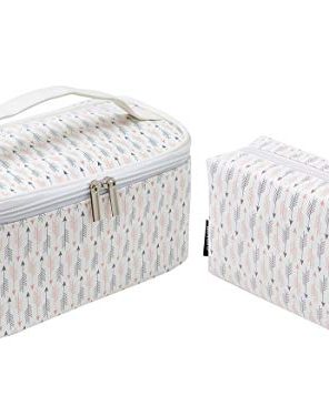HOYOFO 2 Pcs Makeup Bags Cosmetic Bag Set