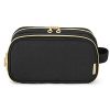 Make-up Toiletry Bag With Deal with, Journey Make-up Organizer Beauty Bag for Make-up Brushes (Up To 9-Inch), Magnificence Necessities, and Extra, Black (Patent Pending) - Elegant and Spacious Cosmetic Case