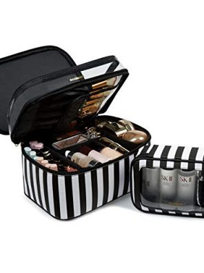 BAGSMART Large Cosmetic Bags Double Layer
