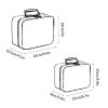 Elegance in Simplicity: Stripe Makeup Bag with Premium PU Leather and Mirror
