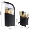 Black Travel Makeup Brush Holder Clear Plastic Cosmetic