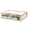 Glass Makeup Organizer Cosmetic and Jewelry Display Box