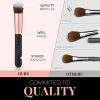 Vegan Makeup Brush Set with Premium Wooden Handles & Make up Bag
