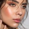 Highlighter Palette Makeup Glow Bronzer Powder Makeup Highlighter Kit With Mirror