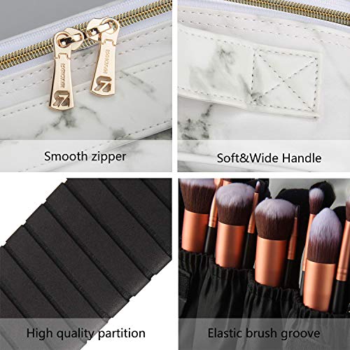 Marble Makeup Bag Makeup Organizer Bag Travel Train Case