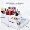Beauty Routine with our White Makeup Organizer for Vanity - The Ultimate Countertop Beauty Organizer for Everyday Glam