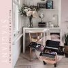 Rose Gold Diamond Beauty Rolling Makeup Train Case: Elegance Meets Functionality