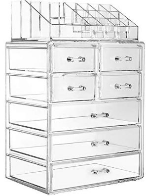 InnSweet Acrylic Makeup Organizer Cosmetic Storage Drawers