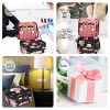Relavel Travel Makeup Bag 2 Layer Heighten Makeup Train Case