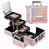 Joligrace Makeup Box Cosmetic Train Case for Women