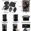 BROOKSTONE 360° Spin Beauty Show Case - Your Ultimate Makeup Organization Solution
