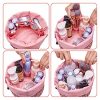 Barrel Makeup Bag Travel Drawstring Cosmetic Bag Large