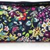 Vera Bradley Signature Cotton On a Roll Makeup Brush and Pencil Case in Itsy Ditsy – Chic and Secure Storage for Your Beauty Essentials!