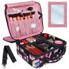 Kootek Travel Makeup Bag 2 Layer Portable Cosmetic Case