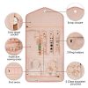 Pink Jewelry Organizer Case – Compact Travel Roll Bag for Tangle-Free and Accessible Jewelry Storage