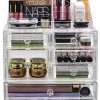 Cosmetics Makeup and Jewelry Storage Case Display Set