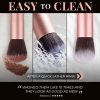 Vegan Makeup Brush Set with Premium Wooden Handles & Make up Bag