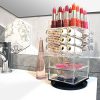 Premium Acrylic Rotating Beauty Lipstick Tower Organizer with Drawers