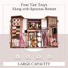 Rose Gold Makeup Case - Large Portable Beauty Box with Marble Rose Design, Lockable Cosmetic Organizer for Women