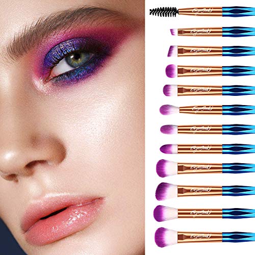 515mBlVaTbL Cool Fruit Feast Palette + Neon Eyeshadow Brushes Set - Professional 64 Colors for Mesmerizing Eye Looks