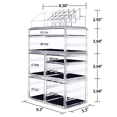 516FUXp1arL._SL500_ Revolutionize Your Vanity with This Acrylic Makeup Organizer – 7 Drawers & Rotating Shelf