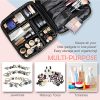 Bvser Travel Makeup Case, PU Leather with Adjustable Dividers