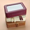 Clear Makeup Bag, Leather Cosmetic Organizer Case