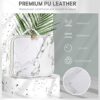 Marble Journey Makeup Bag – Adjustable Dividers & Built-in Mirror for Travel