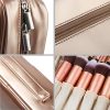 Beauty Routine with the Skilled Beauty Case in Luxurious Rose Gold - The Ultimate Makeup Organizer for Home and Travel