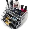 Makeup and Jewelry Storage Case with 3 Large Drawers