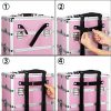 Make-up Prepare Case Rolling Pink 4 in 1 Giant Make-up Beauty Case On Wheels