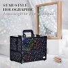Star Pattern Makeup Case - The Ultimate XL Beauty Organizer with 6 Trays, Ideal for Beauty Enthusiasts and Professionals