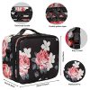 Relavel Travel Makeup Bag 2 Layer Heighten Makeup Train Case