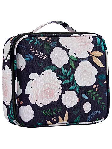 Cute Rose Print Makeup Travel Bag Organizer 1 Cute Rose Print Makeup Travel Bag Organizer