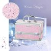 Jewelry Box Makeup Travel Case Storage with Keys and Mirror