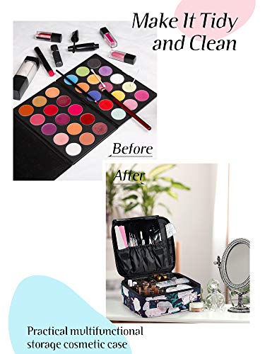 51CXIs-xuJL._SL500_ Cute Rose Print Makeup Travel Bag Organizer