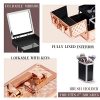 Joligrace Makeup Train Case Cosmetic Box Jewelry