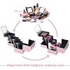 Makeup Train Case Cosmetic Box 10 Inches Jewelry Organizer