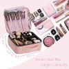 Leather Makeup Bag: The Ultimate Travel Companion for Women - Pink Beauty Organizer