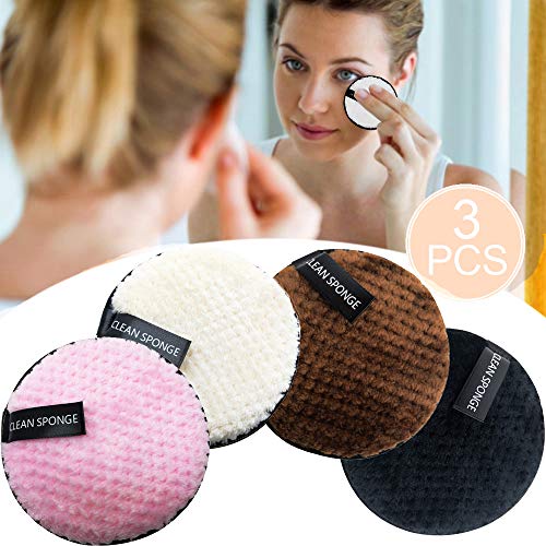 51EPPnjzw2L.SL1500 Makeup Remover Pads, Reusable Washable Face Cleaning Cloths