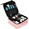 Makeup Bag Travel Cosmetic Bag Case Large Leather Cosmetic