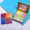 Kaleidoscope Holographic Highlighter Palette – 9 Iridescent Shades for Radiant, Multi-Dimensional Glow ✨
