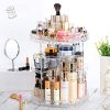 Spin Into Beauty: 360 Degree Rotating Makeup Organizer – Adjustable, Large-Capacity