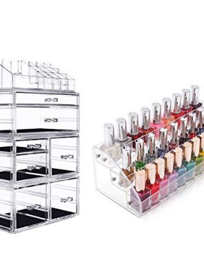 InnSweet 3 Layer Nail Polish Rack and Makeup Organizer